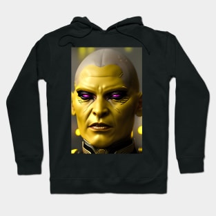 Alien humanoid with yellow skin Hoodie